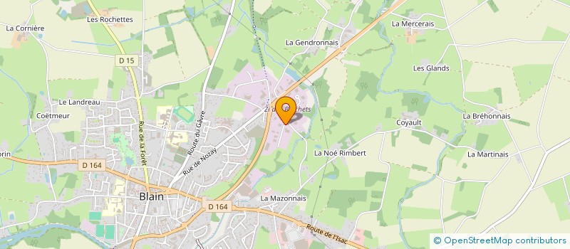 localisation de l'entreprise ATLANTIQUE BATIMENT TRAVAUX PUBLICS à BLAIN