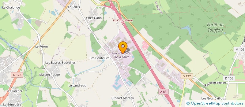 localisation de l'entreprise ATLANTIQUE BOBINAGE à LE BIGNON