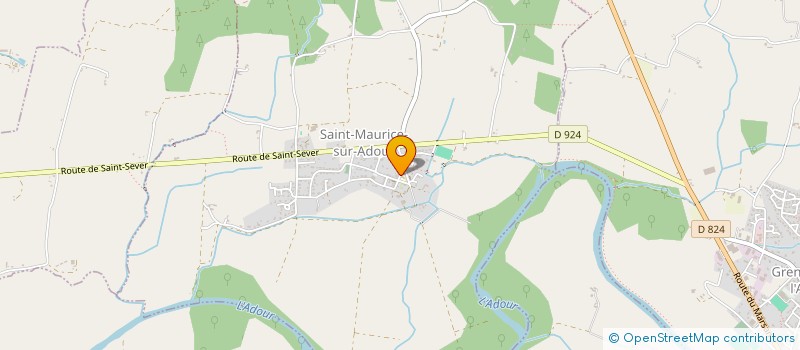 localisation de l'entreprise ATLANTIQUE CHARPENTE METALLIQUE  SAINT-MAURICE-SUR-ADOUR