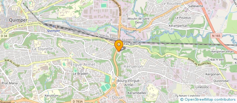 localisation de l'entreprise ATLANTIQUE COLIS EXPRESS - ACE à QUIMPER