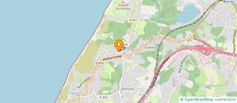 localisation de l'entreprise ATLANTIQUE COMMUNICATION à BIDART