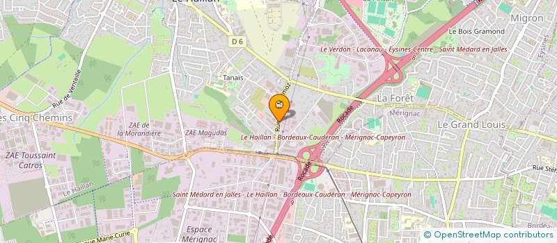 localisation de l'entreprise ATLANTIQUE CONCEPT HABITAT à EYSINES