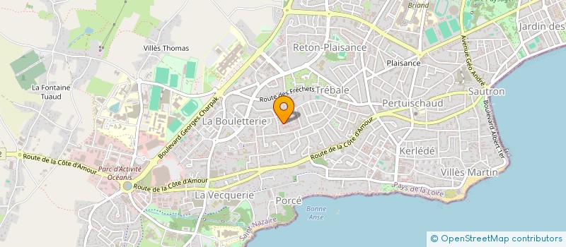 localisation de l'entreprise ATLANTIQUE-CONCEPT-STRUCTURE SARL (BUREAU D'ETUDE-GROS-OEUVRE) à SAINT-NAZAIRE