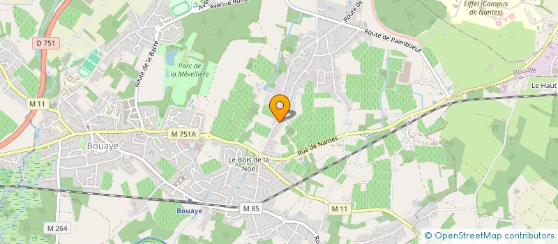 localisation de l'entreprise ATLANTIQUE CONSTRUCTION MACONNERIE  BOUAYE