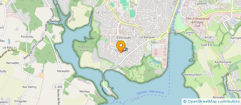 localisation de l'entreprise ATLANTIQUE DENTAL CONCEPT 56  VANNES