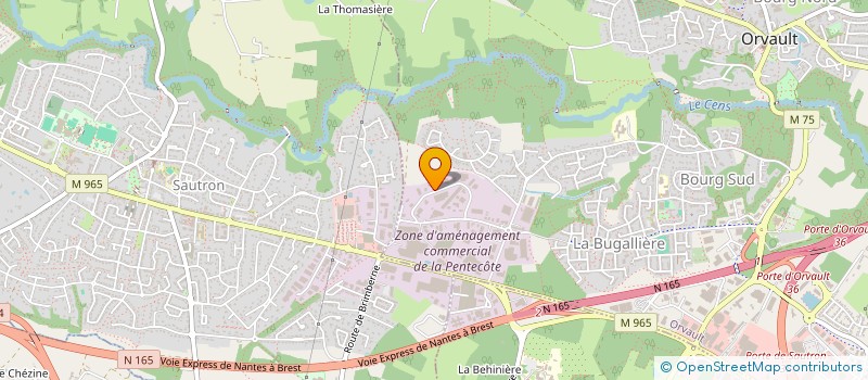 localisation de l'entreprise ATLANTIQUE DEVELOPPEMENT à ORVAULT
