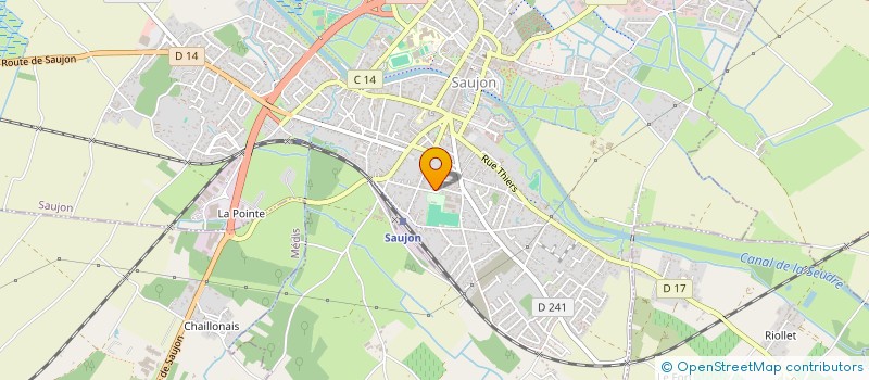 localisation de l'entreprise ATLANTIQUE DIAGNOSTICS ET EXPERTISES DU BATIMENT - A.D.E.B.  SAUJON