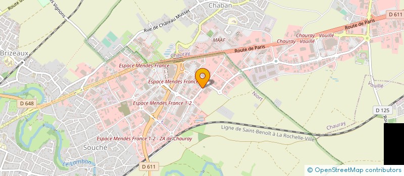 localisation de l'entreprise ATLANTIQUE DIFFUSION SERVICE à NIORT