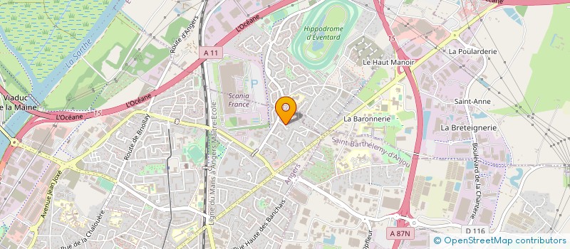 localisation de l'entreprise ATLANTIQUE FILTRES à ANGERS