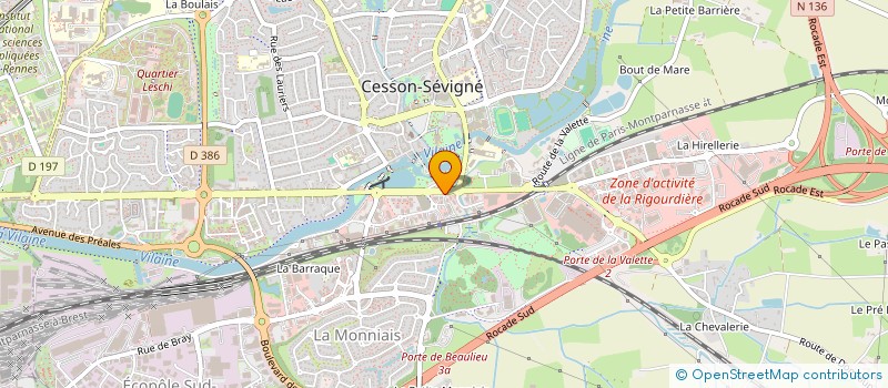 localisation de l'entreprise ATLANTIQUE LOISIRS SARL  CESSON-SEVIGNE