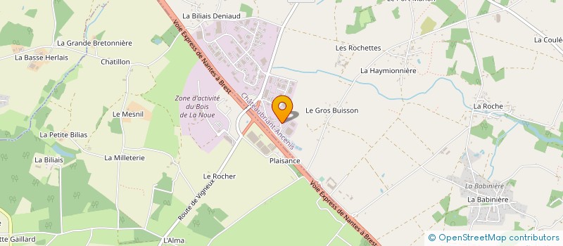 localisation de l'entreprise ATLANTIQUE MAINTENANCE TOITURE à VIGNEUX-DE-BRETAGNE