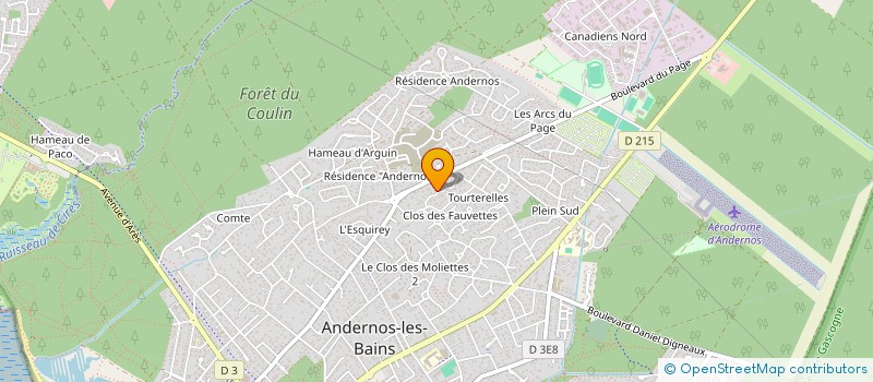 localisation de l'entreprise ATLANTIQUE NATURE SERVICE à ANDERNOS-LES-BAINS