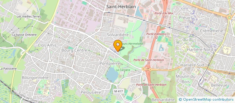 localisation de l'entreprise ATLANTIQUE PEINTURE à SAINT-HERBLAIN
