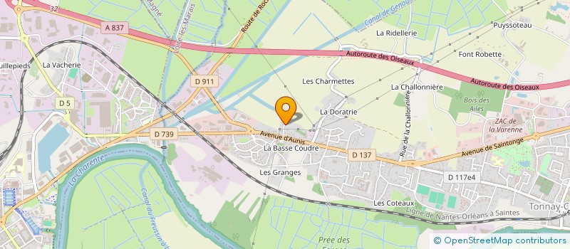 localisation de l'entreprise ATLANTIQUE PLAKO CARRELAGE à TONNAY CHARENTE