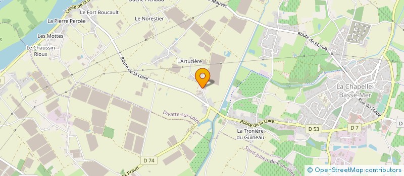 localisation de l'entreprise ATLANTIQUE PLANTS DE VIGNE  DIVATTE-SUR-LOIRE