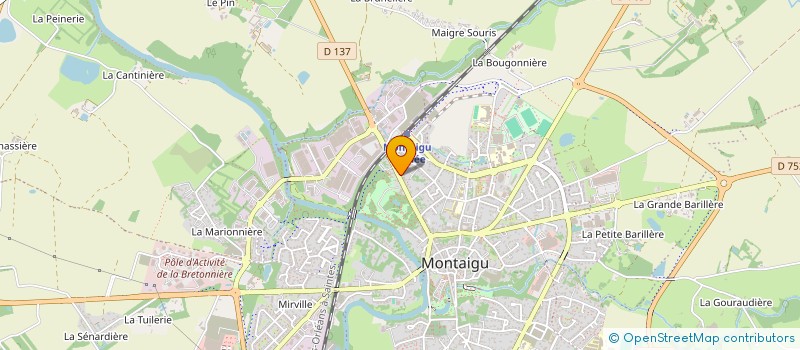 localisation de l'entreprise ATLANTIQUE PLATRERIE CARRELAGE à MONTAIGU-VENDEE