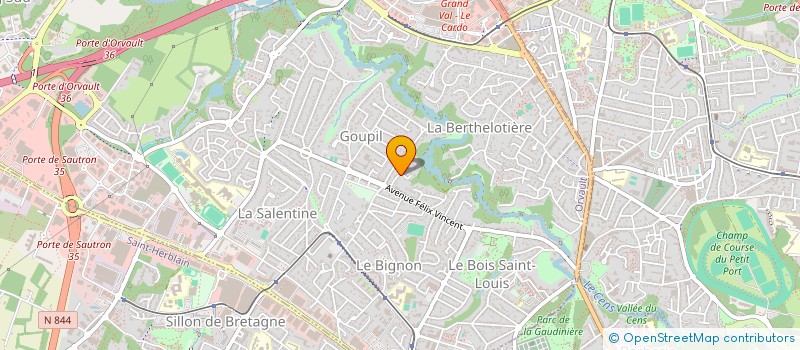 localisation de l'entreprise ATLANTIQUE PLOMBERIE HALLEBOUT à ORVAULT
