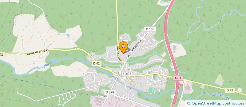 localisation de l'entreprise ATLANTIQUE PORTAGE  CASTETS