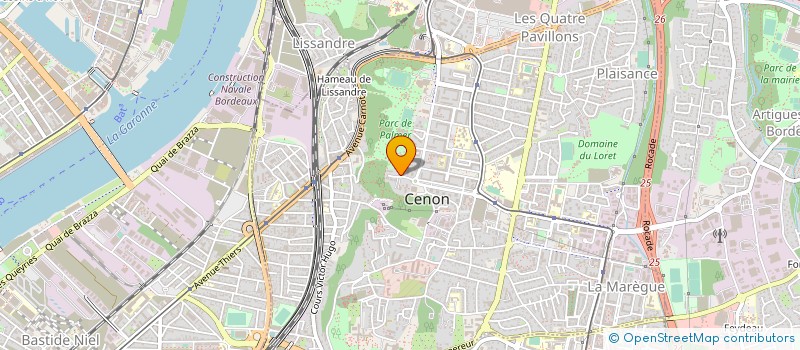 localisation de l'entreprise ATLANTIQUE RH  CENON