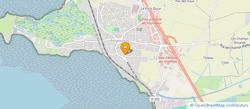 localisation de l'entreprise ATLANTIQUE SECURITE INCENDIE à ANGOULINS