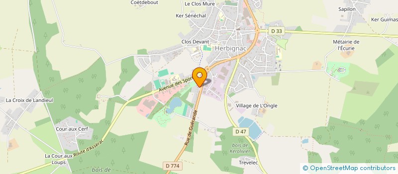 localisation de l'entreprise ATLANTIQUE SERVICE FUNERAIRE à HERBIGNAC