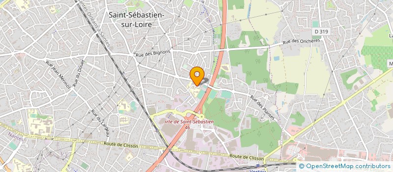 localisation de l'entreprise ATLANTIQUE SUD LOIRE PATINAGE  SAINT-SEBASTIEN-SUR-LOIRE