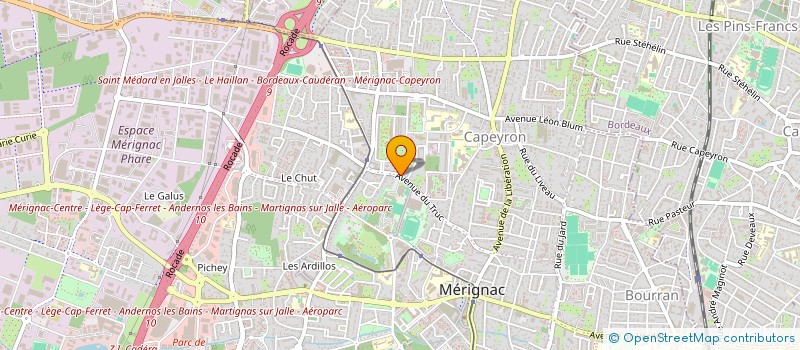 localisation de l'entreprise ATLANTIQUE SUD PROMOTION  MERIGNAC