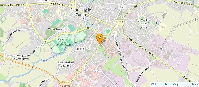 localisation de l'entreprise ATLANTIQUE-TERRASSEMENT-PISCINES-FILTR à FONTENAY-LE-COMTE