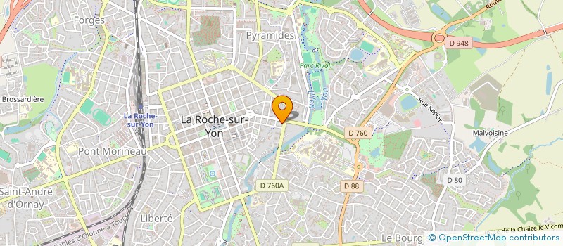 localisation de l'entreprise ATLANTIQUE VENDEE LOCATION  LA ROCHE-SUR-YON