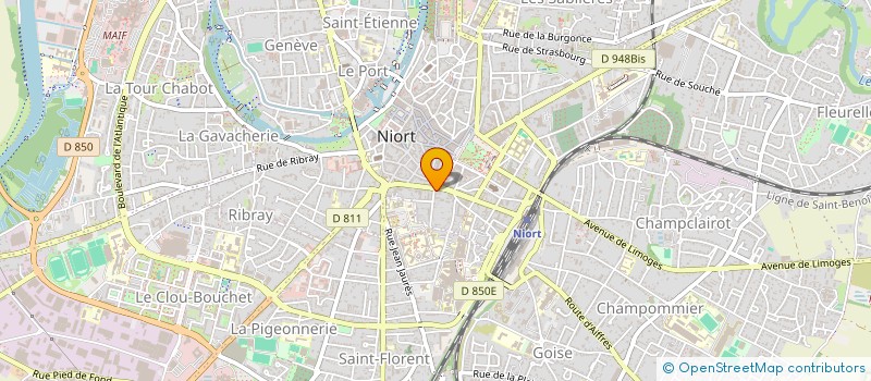 localisation de l'entreprise ATLANTIS BEAUTE à NIORT