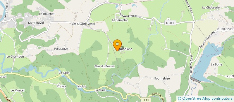 localisation de l'entreprise ATLANTIS LAB  VOLLORE-MONTAGNE