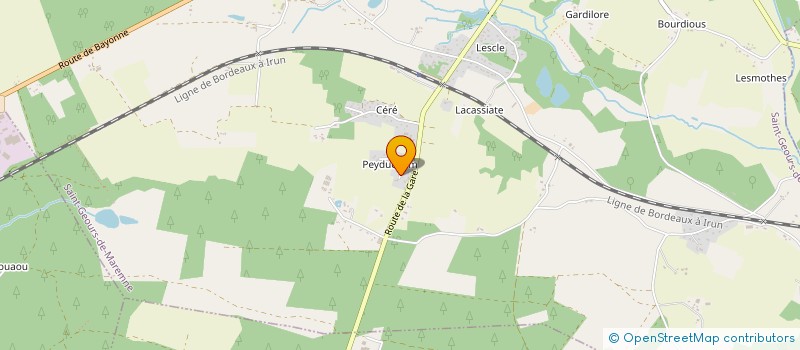 localisation de l'entreprise ATLANTISUD à SAINT-GEOURS-DE-MAREMNE