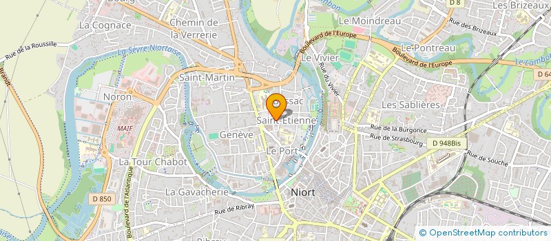 localisation de l'entreprise ATLANTYS INGENIERIE à NIORT