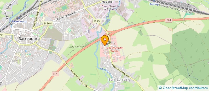 localisation de l'entreprise ATLAS AMBULANCE  BUHL-LORRAINE