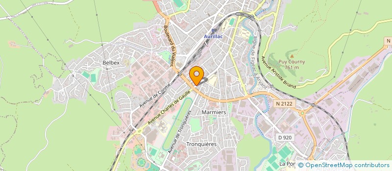 localisation de l'entreprise ATLAS BOUCHERIE à AURILLAC