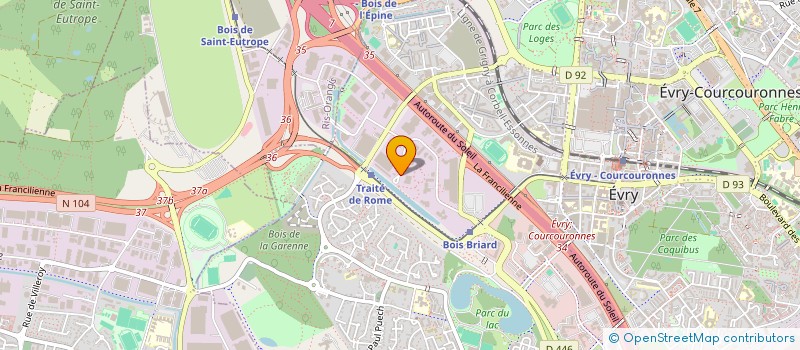 localisation de l'entreprise ATLAS CONSTRUCTION  EVRY-COURCOURONNES