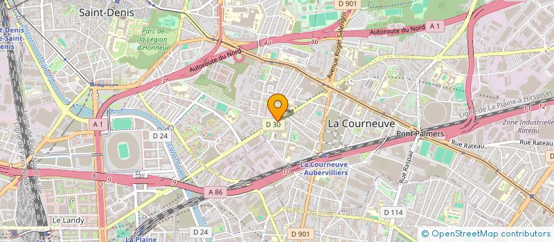 localisation de l'entreprise ATLAS EQUIPEMENT à LA COURNEUVE