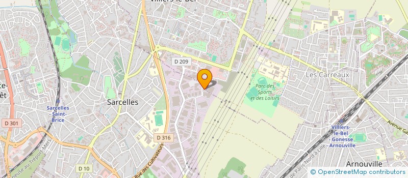 localisation de l'entreprise ATLAS NEGOCE SARL à SARCELLES