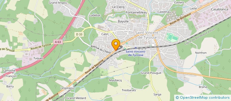 localisation de l'entreprise ATLAS PADEL  SAINT-VINCENT-DE-TYROSSE