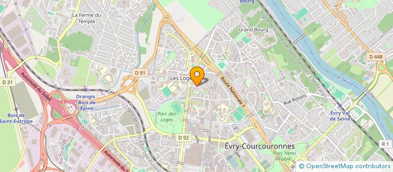 localisation de l'entreprise ATLAS PNEU  EVRY-COURCOURONNES