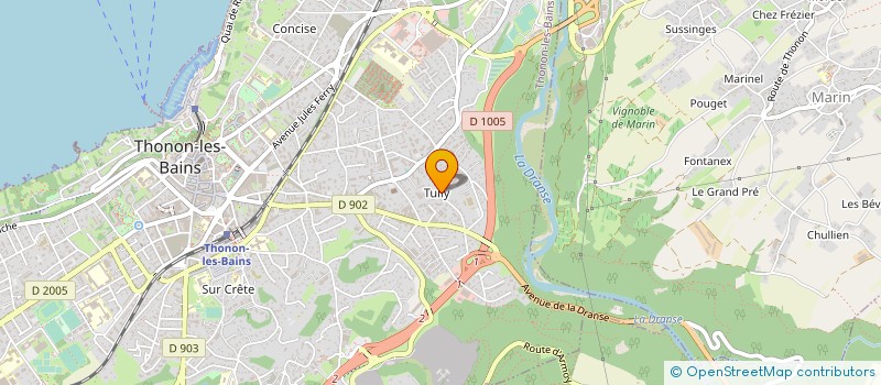 localisation de l'entreprise ATLAS TP 74 à THONON-LES-BAINS