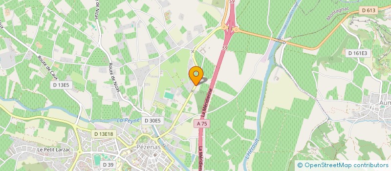 localisation de l'entreprise ATM  PEZENAS