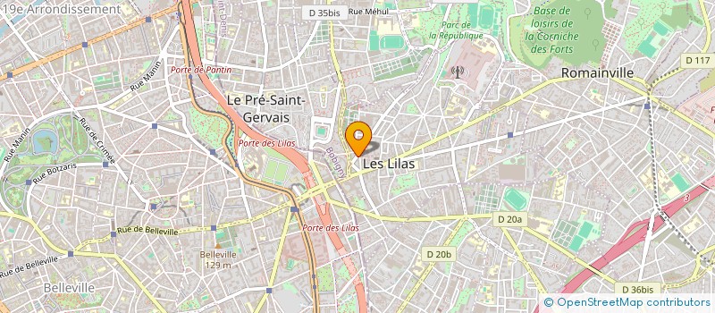 localisation de l'entreprise ATM AUDITION à LES LILAS