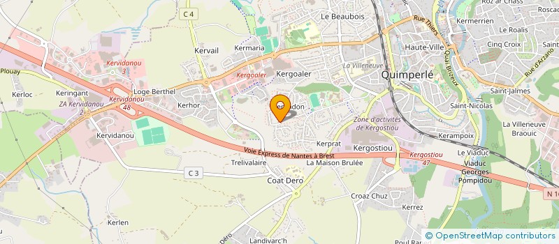 localisation de l'entreprise ATM DIAGNOSTIC à QUIMPERLE
