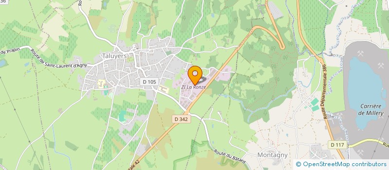 localisation de l'entreprise ATM INDUSTRIE à TALUYERS