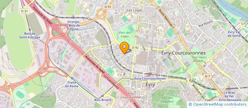 localisation de l'entreprise ATM SERVICES  EVRY-COURCOURONNES