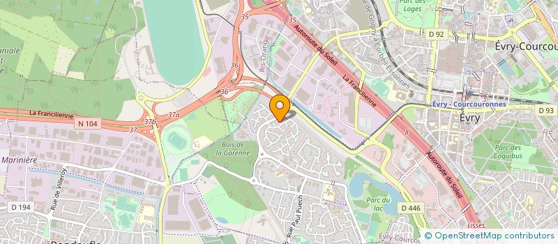 localisation de l'entreprise ATM SOFTWARE  EVRY-COURCOURONNES