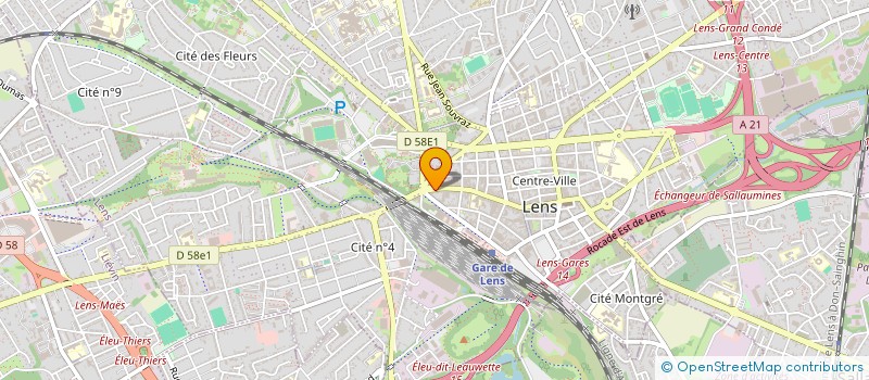 localisation de l'entreprise ATMABEL  LENS