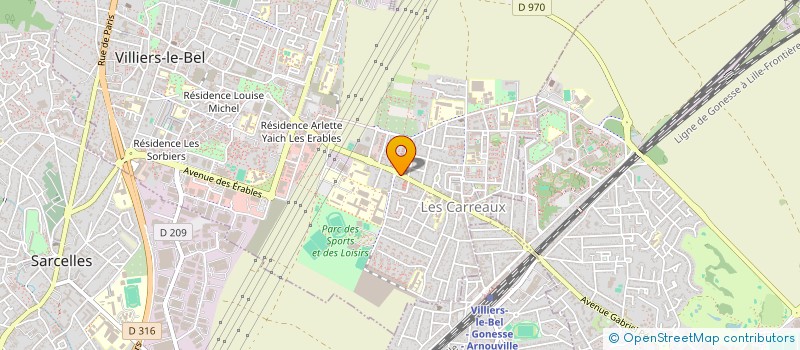 localisation de l'entreprise ATMALI TP  VILLIERS-LE-BEL