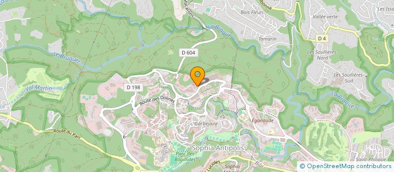 localisation de l'entreprise ATMAN OSTEOPHATIC CAMPUS  VALBONNE